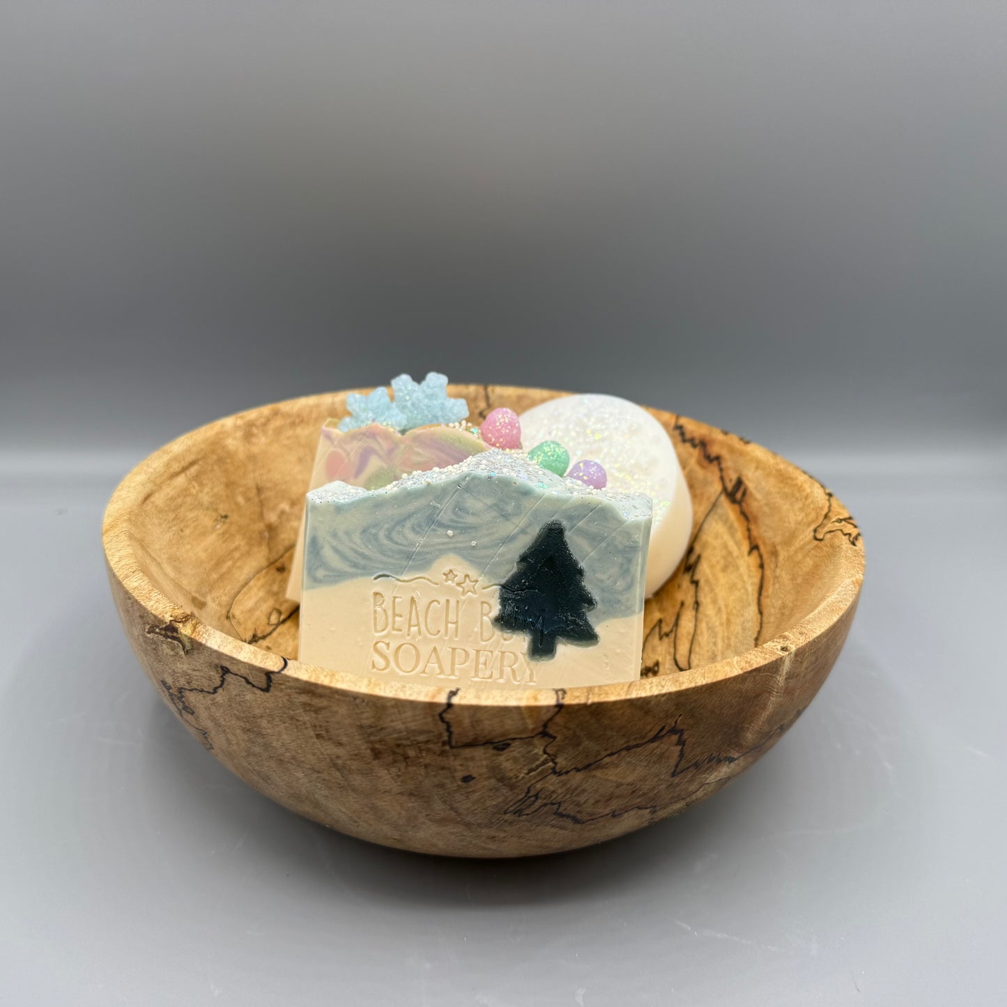 Spalted Maple Bowl & Hand Crafted Soap Gift Set