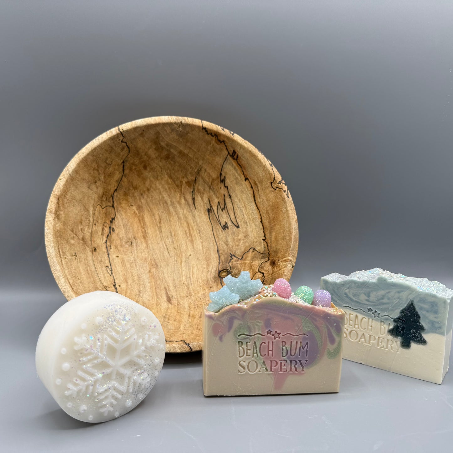 Spalted Maple Bowl & Hand Crafted Soap Gift Set